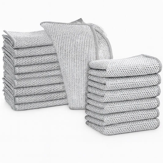 Pack of 10 Kitchen Steel Mesh Wire DisWasher Cleaning Cloth Piece