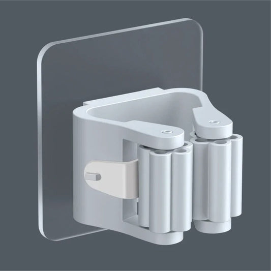 Easy-Install Wall-Mounted Mop & Broom Holder