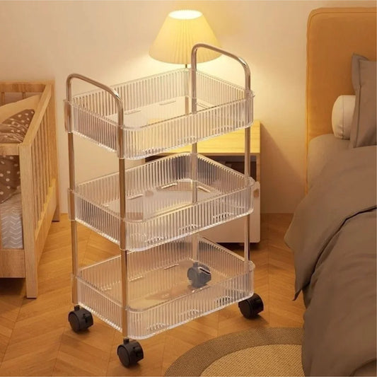 3-Tier Clear Acrylic Storage Cart