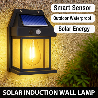 Solar Charge Motion Sensor Solar Waterproof Wall Lamp