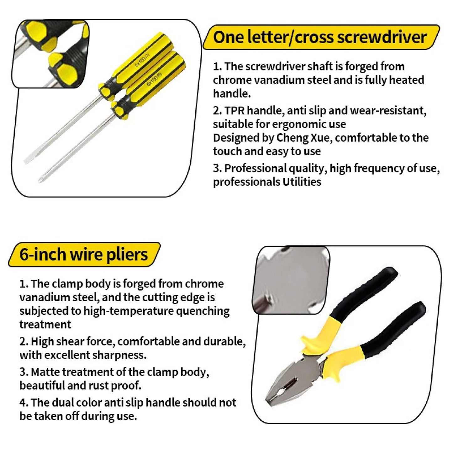 8 PCS professional toolset with box