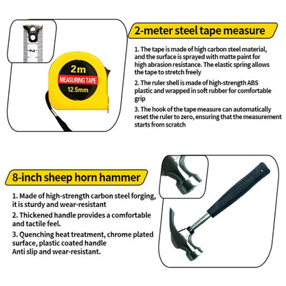 8 PCS professional toolset with box