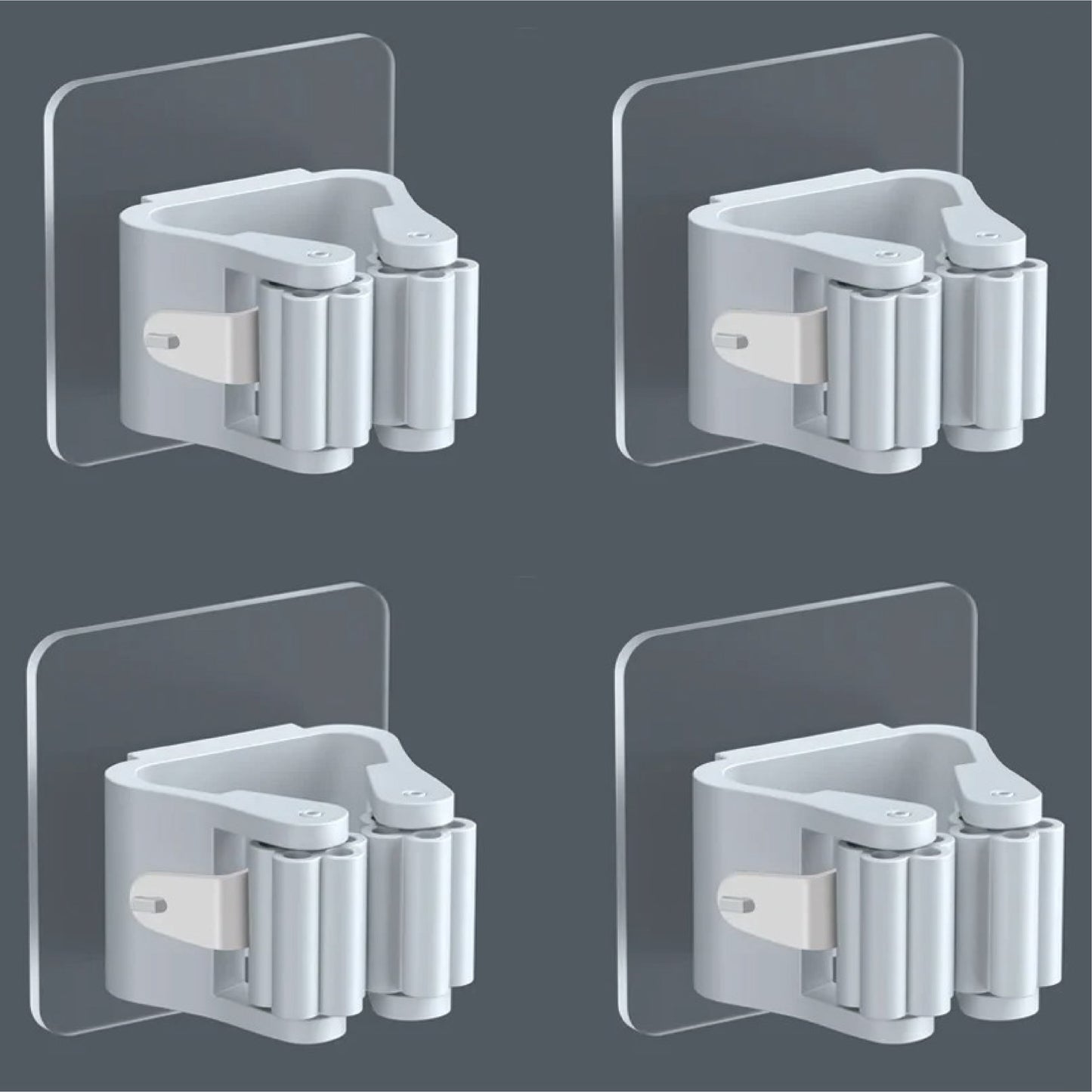 Easy-Install Wall-Mounted Mop & Broom Holder