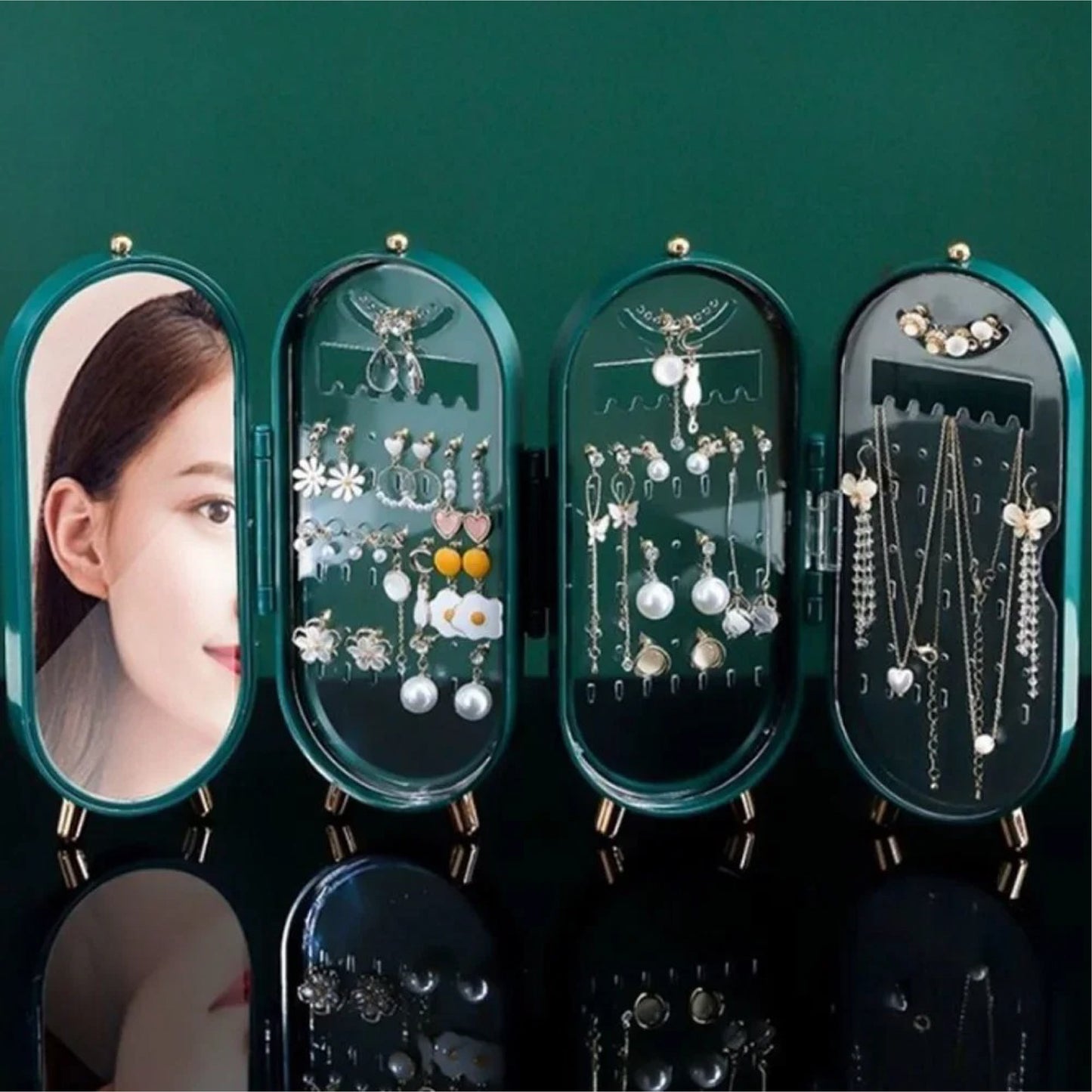 Foldable Jewellery Box with Mirror
