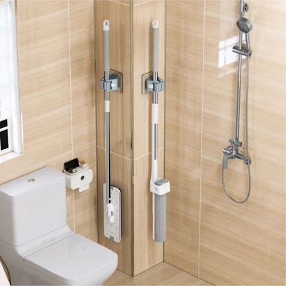 Easy-Install Wall-Mounted Mop & Broom Holder