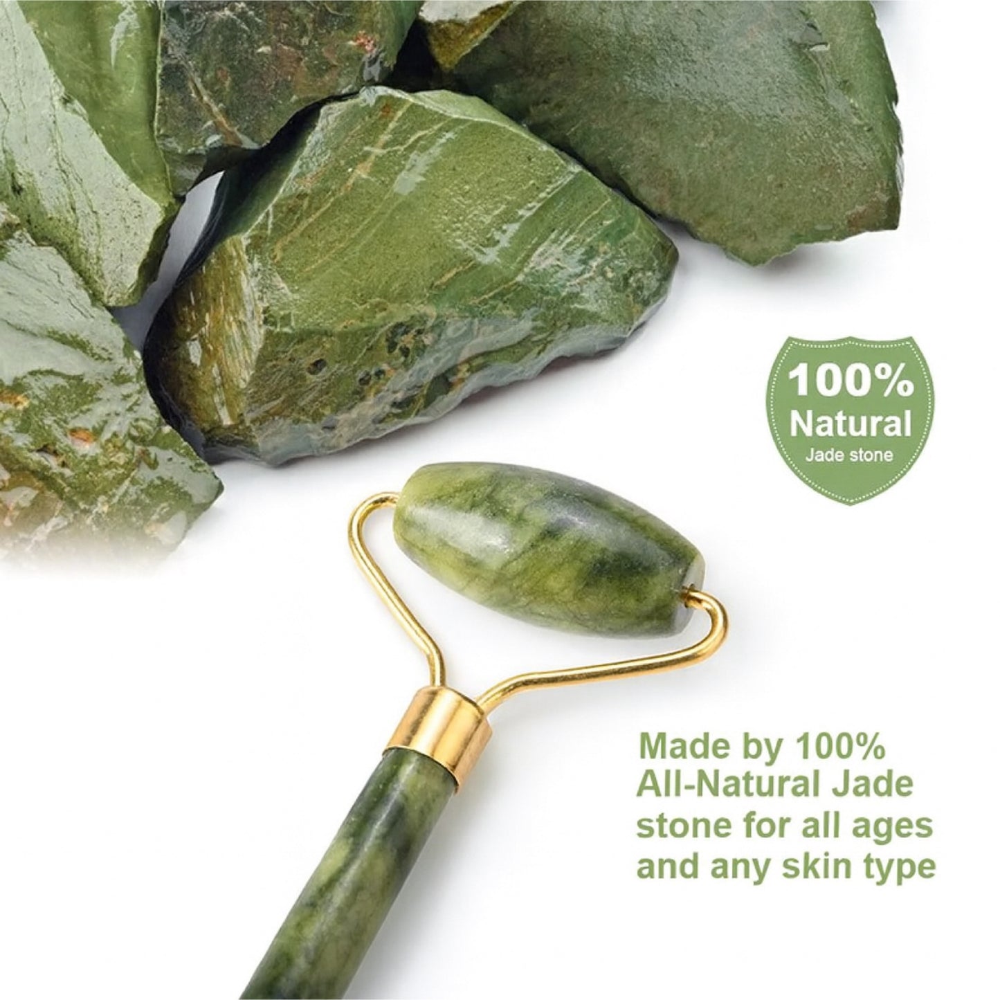 Flawless Jade Roller with Gua Sha Stone