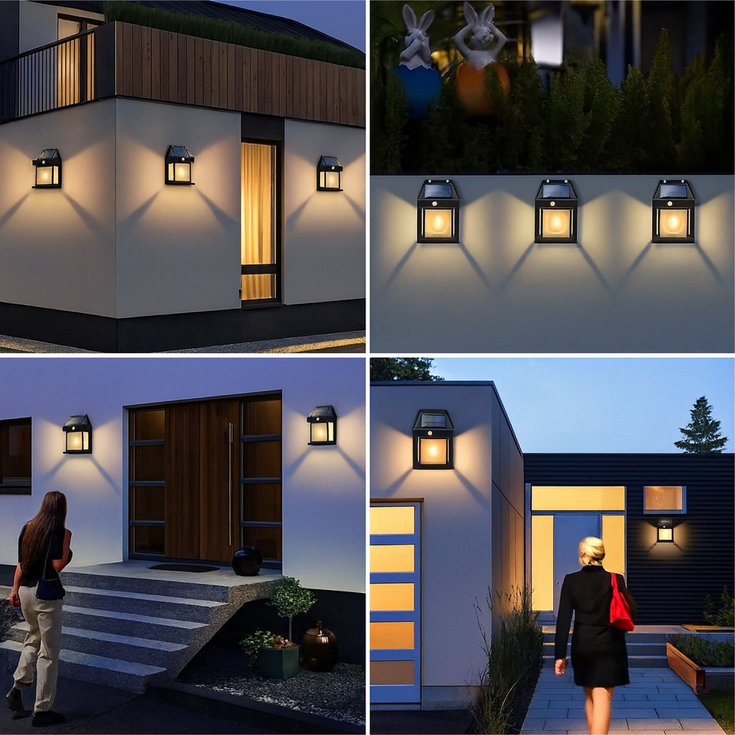 Solar Charge Motion Sensor Solar Waterproof Wall Lamp